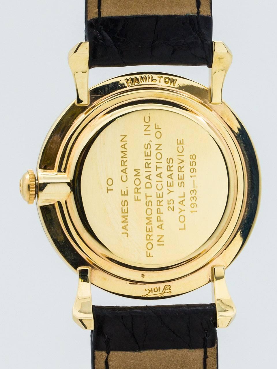 Men's Hamilton Yellow Gold “Parker B” Wristwatch 