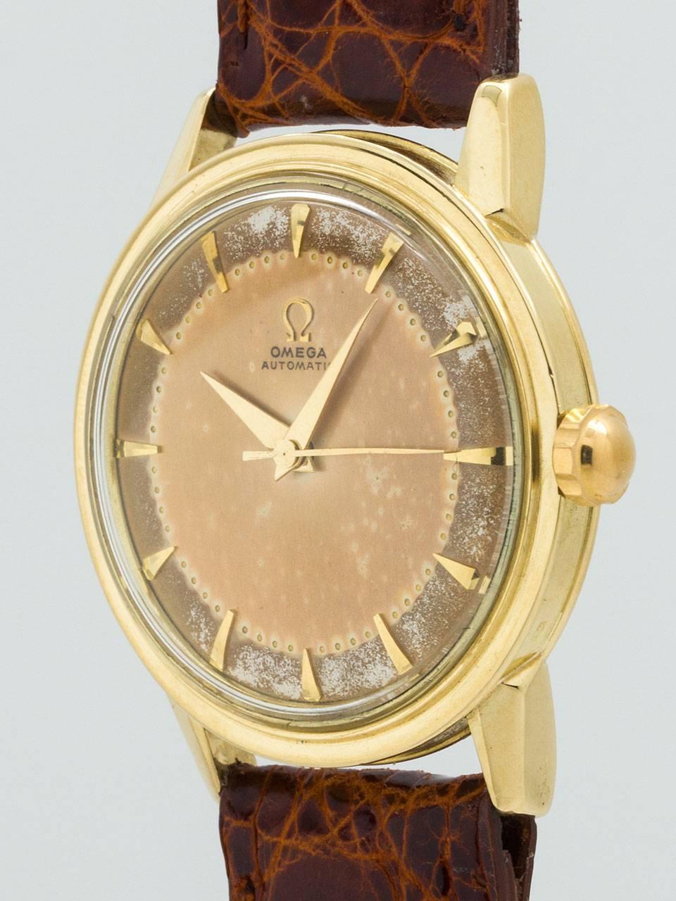 Omega Yellow Gold Automatic Wristwatch Ref 2736 SC In Excellent Condition For Sale In West Hollywood, CA