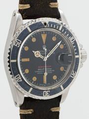 Rolex Stainless Steel Ghost Bezel Red Submariner Wristwatch Ref 1680