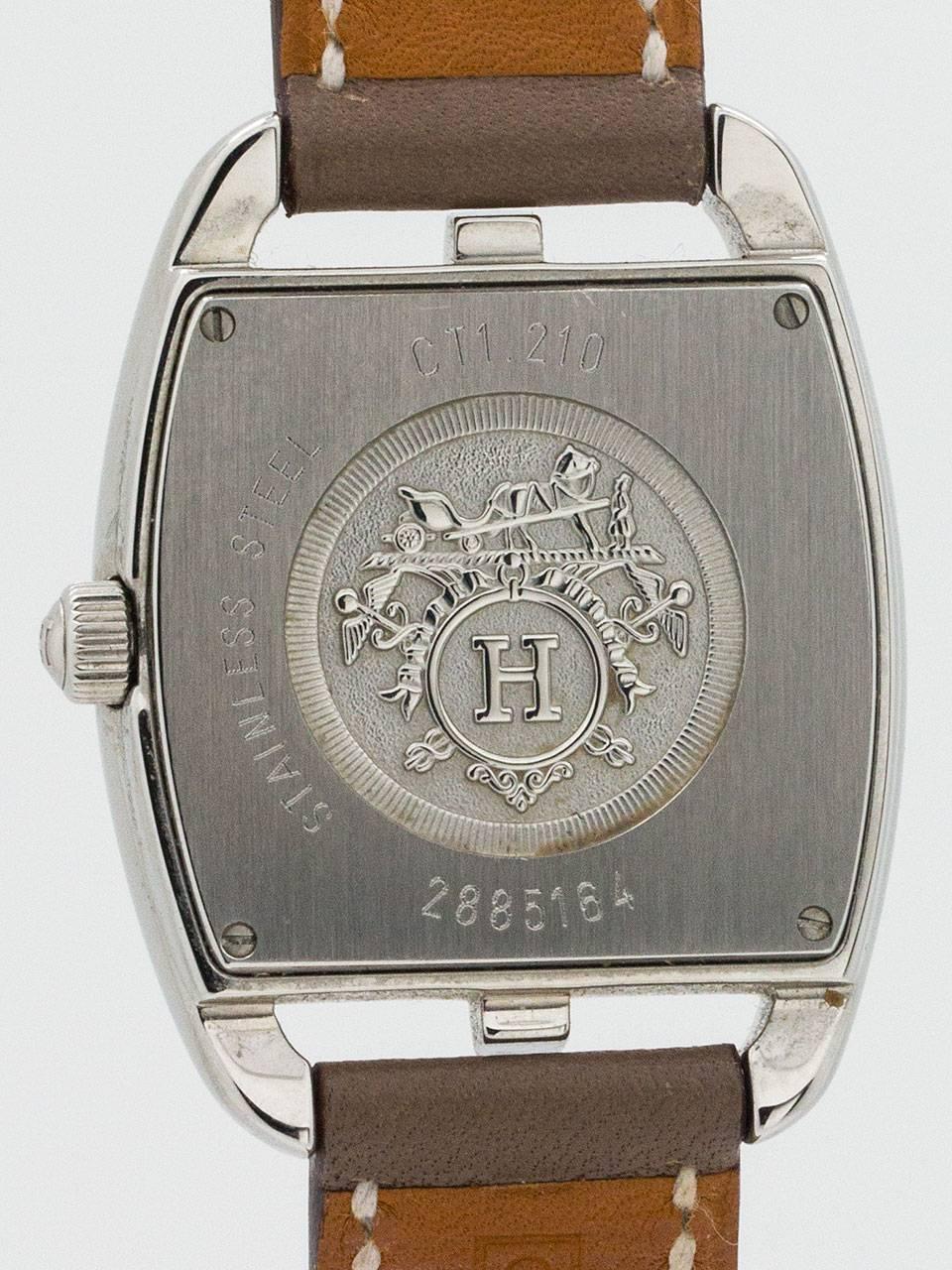 Women's Hermes Lady's Stainless Steel Cape Cod Quartz Wristwatch