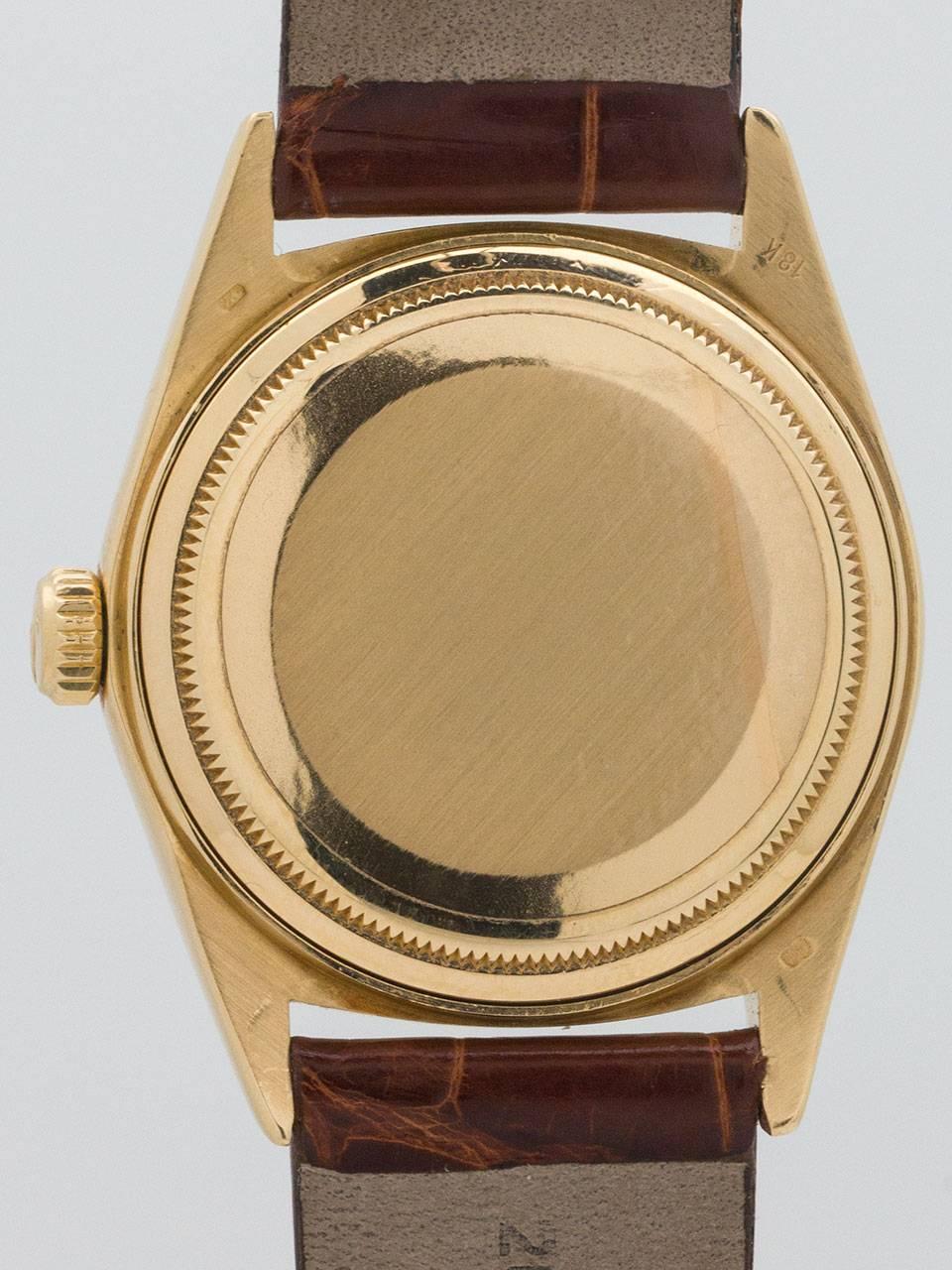 Women's or Men's Rolex Yellow Gold Day Date Wristwatch Ref 18038