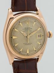 Rolex Rose Gold Datejust Automatic Wristwatch Ref 4417 circa 1957