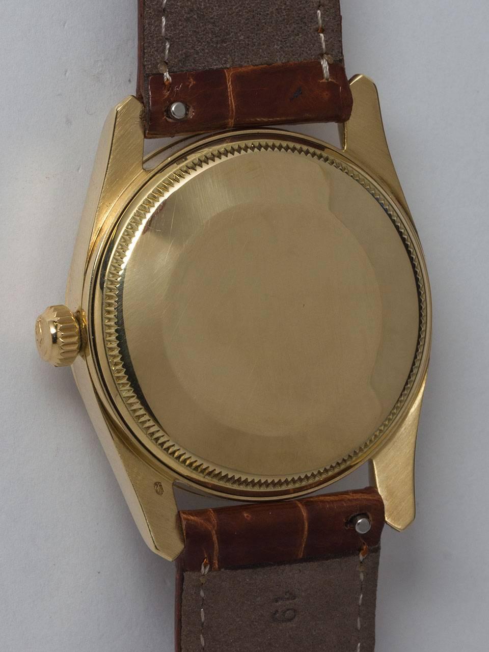 Rolex Yellow Gold Bombe Wristwatch Ref 6292 circa 1953 In Excellent Condition In West Hollywood, CA