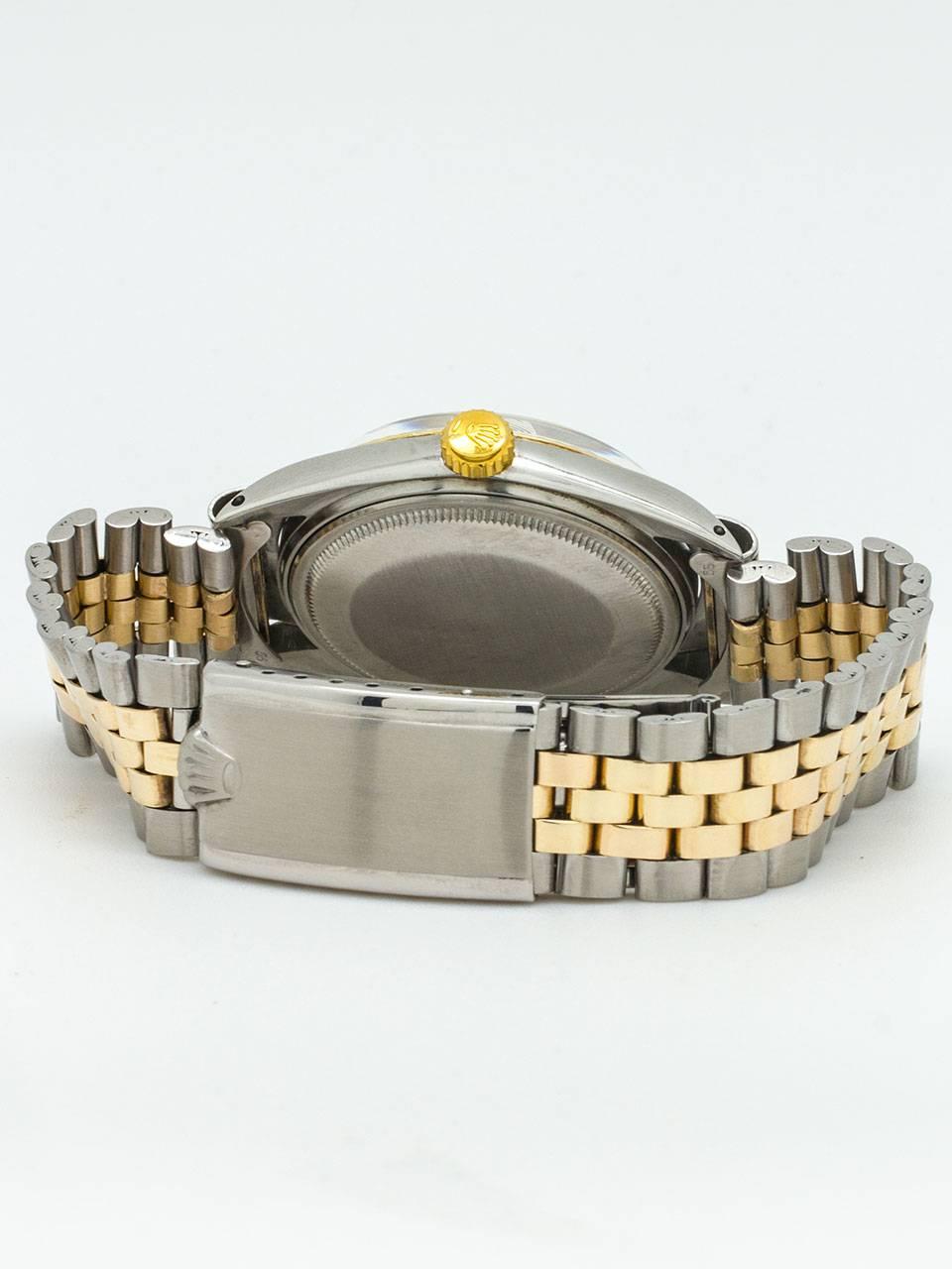 Women's or Men's Rolex Steel and Yellow Gold Datejust Wristwatch ref 1601 circa 