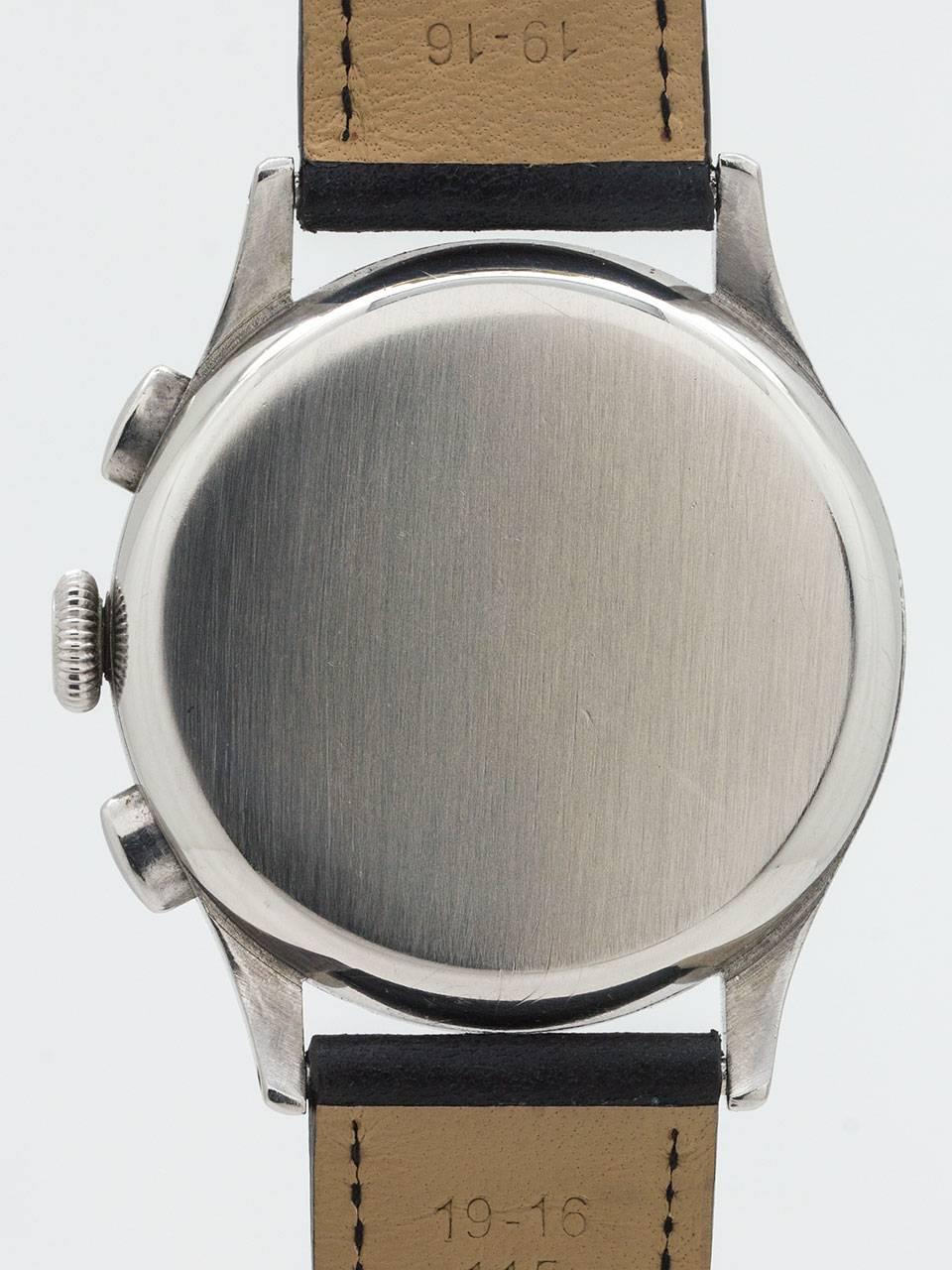 Women's or Men's Vintage Lemania Chronograph Wristwatch circa late 1930s