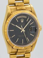 Rolex Yellow Gold Bark Day Date President Wristwatch Ref 18248 circa 1996