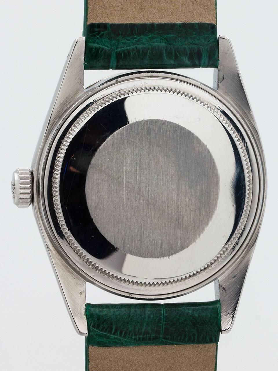 Women's or Men's Rolex Stainless Steel Datejust Wristwatch Ref 1601 1974 For Sale