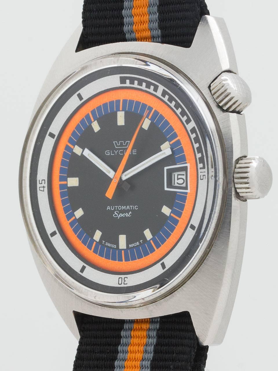Glycine Stainless Steel Airman Sport Automatic Wristwatch  In Excellent Condition In West Hollywood, CA