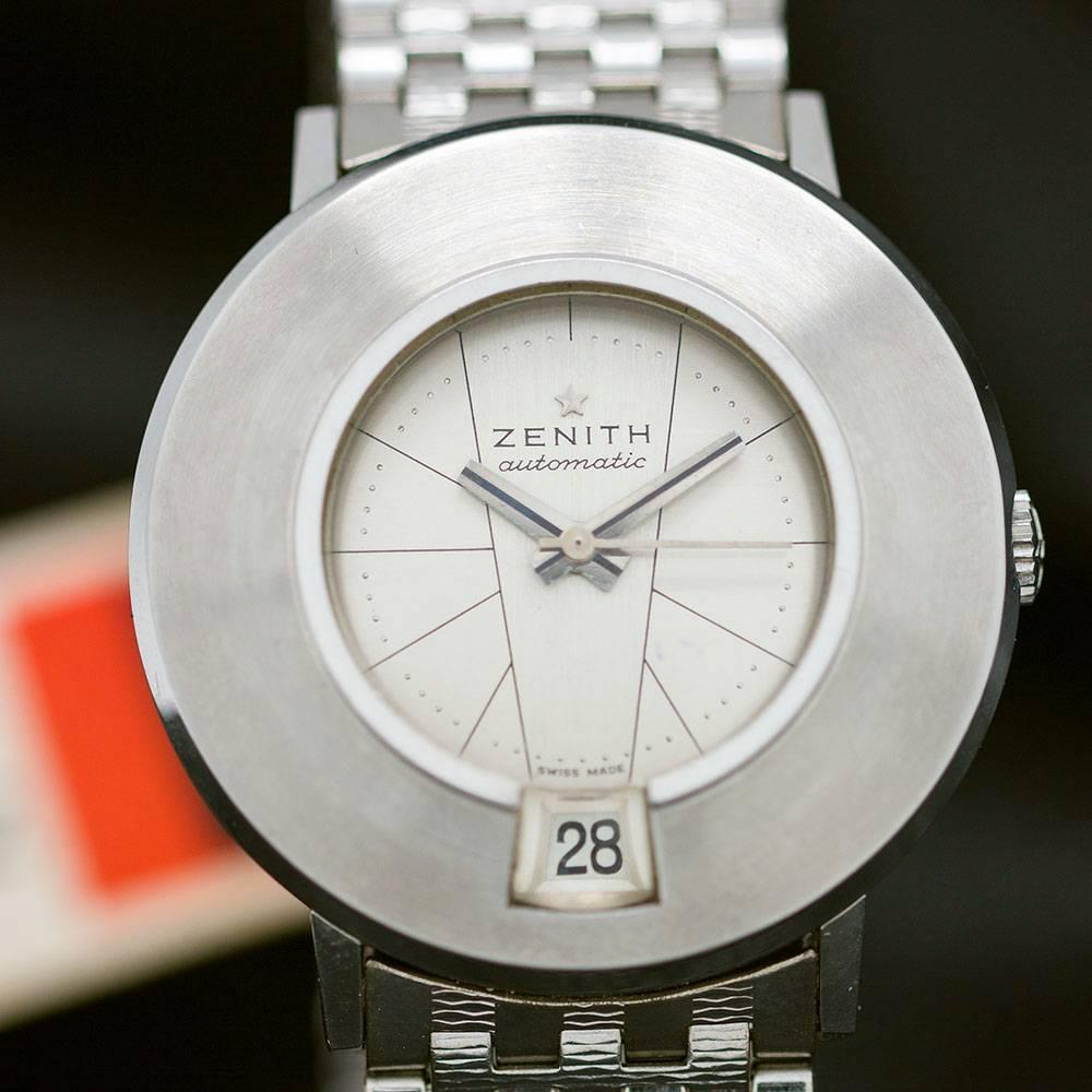Zenith Stainless Steel Automatic Wristwatch  For Sale 4