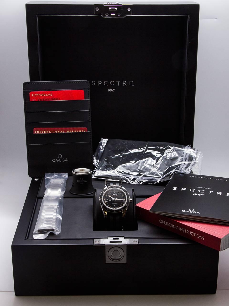 Omega Stainless Steel Seamaster 300 James Bond SPECTRE Ltd Edition Wristwatch In New Condition In West Hollywood, CA