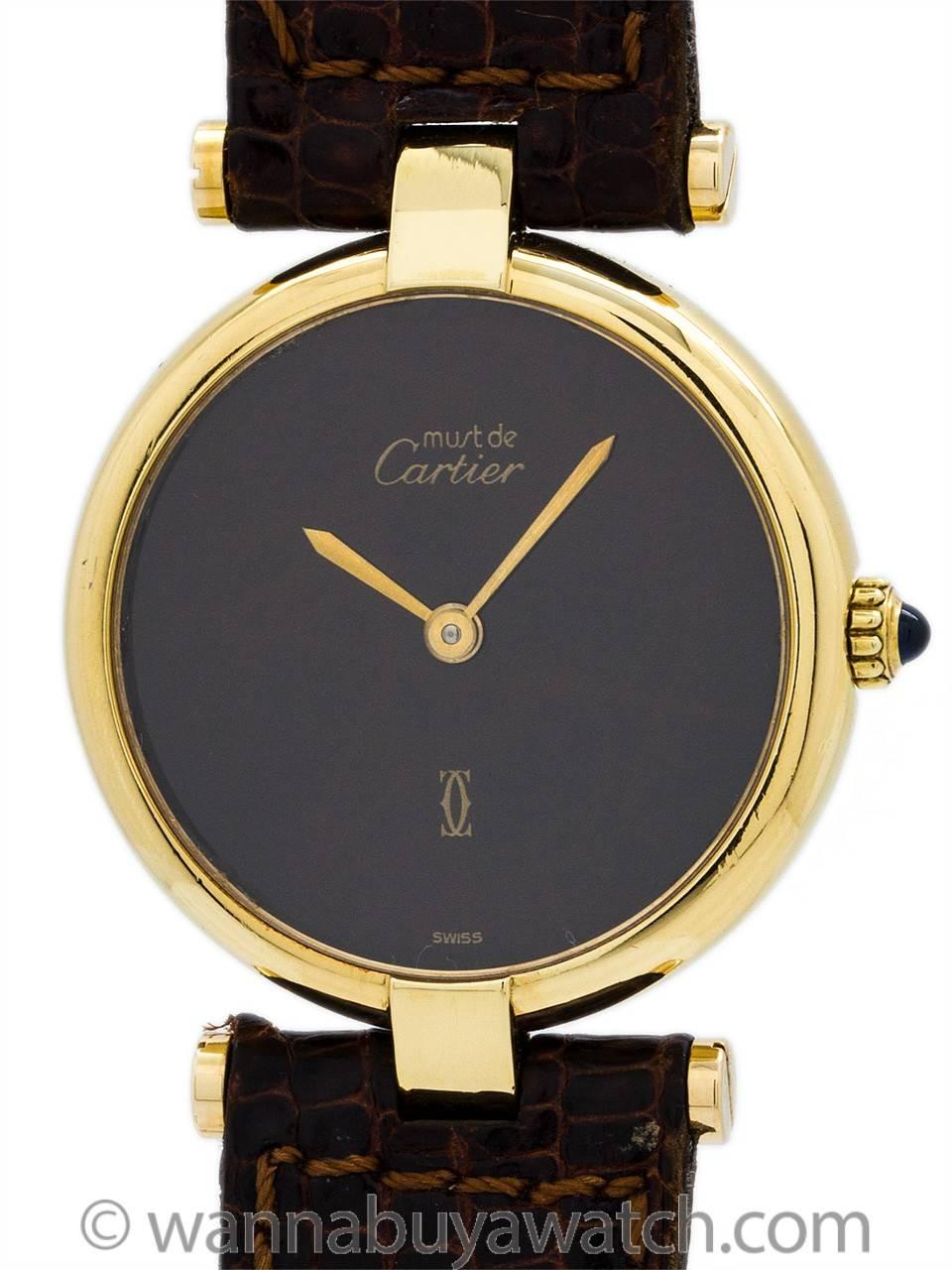 Lady Cartier Vendome Tank Vermeil circa 1990’s