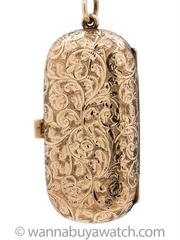 Gold British Sovereign Coin Purse Hand Engraved c1910