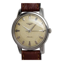 Retro Longines Stainless Steel Automatic Wristwatch