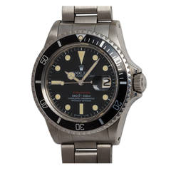 Rolex Stainless Steel Submariner Wristwatch Ref 1680