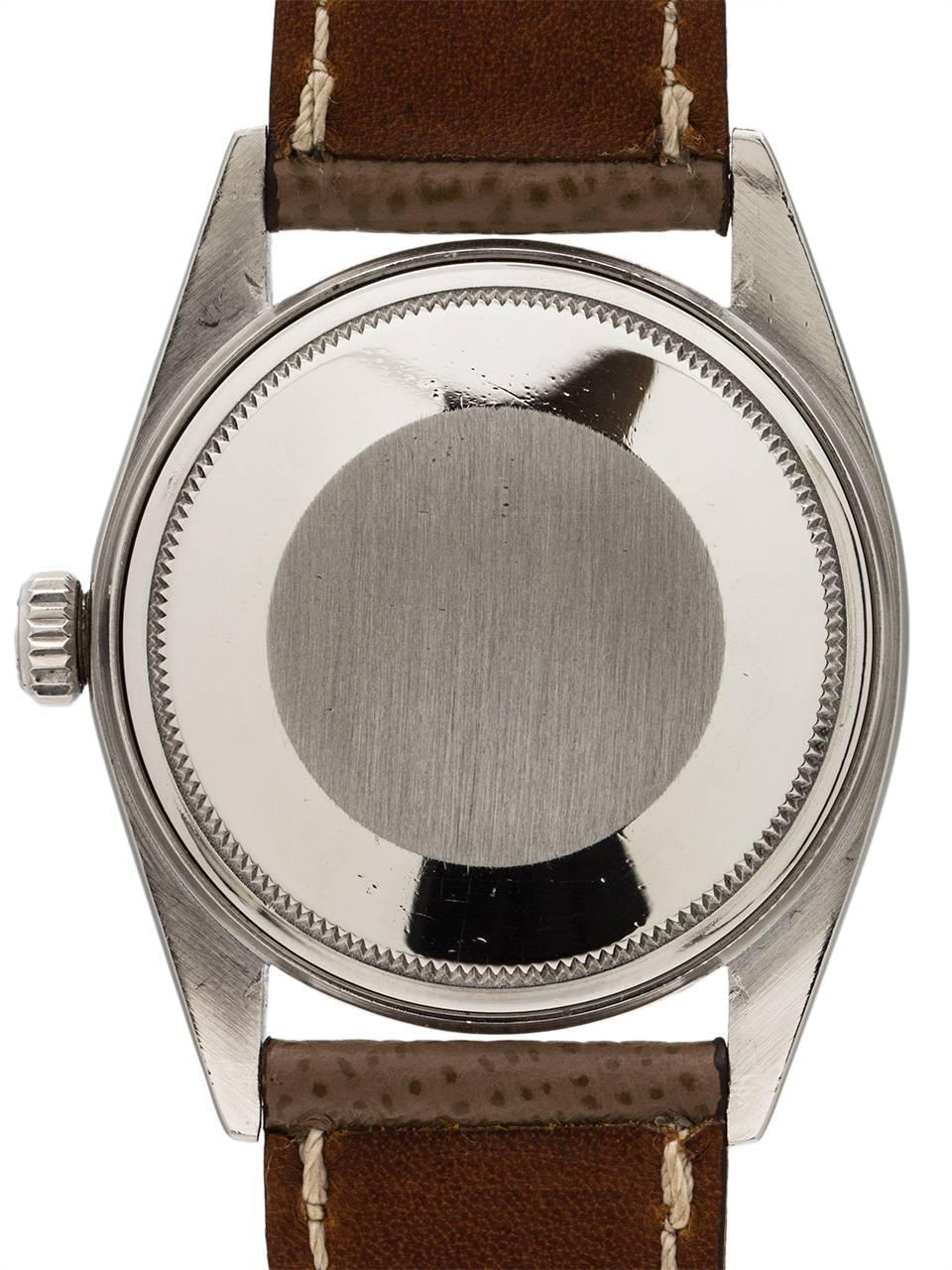 Men's Rolex White Gold Stainless Steel Datejust Wide Boy Wristwatch, circa 1974