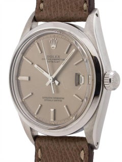 Rolex stainless steel Datejust Smooth Bezel Taupe Dial wristwatch, circa 1971