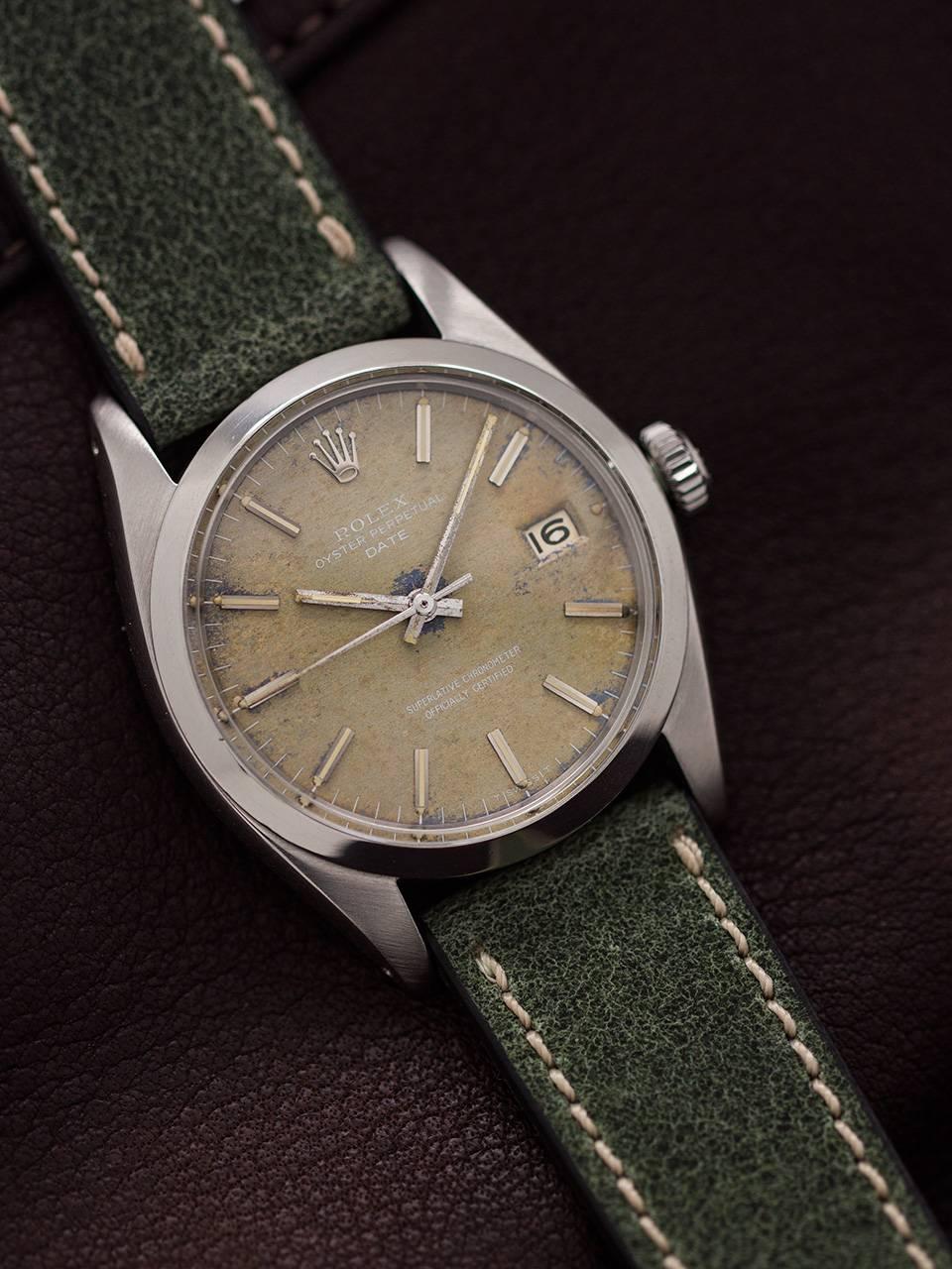 Rolex Stainless Steel Oyster Perpetual Date Self Winding Wristwatch, circa 1966 1