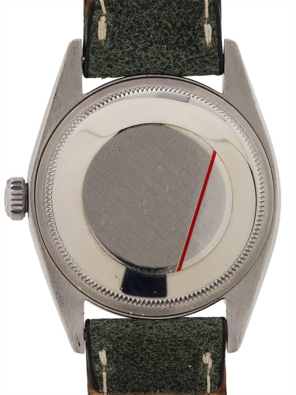 Men's Rolex Stainless Steel Oyster Perpetual Date Self Winding Wristwatch, circa 1966