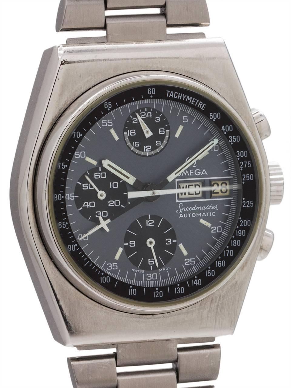 Omega Stainless Steel Speedmaster Mark IV 1/2 automatic wristwatch, circa 1970s In Excellent Condition In West Hollywood, CA