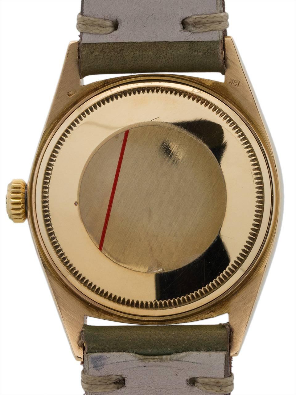Men's Rolex Yellow Gold Datejust Self Winding Wristwatch Ref 1601, circa 1970