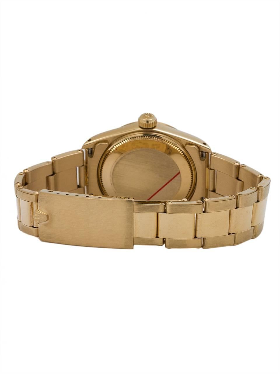 Women's or Men's Rolex Yellow Gold Datejust Midsize Wristwatch Ref 6827, circa 1982