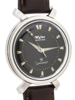 Wyler Stainless Steel Incaflex “Bowtie” manual Wristwatch, circa 1960s