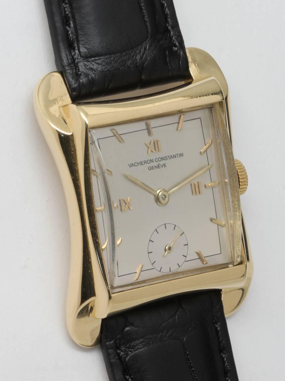 Vacheron & Constantin Yellow Gold Dress Wristwatch, circa 1950s In Excellent Condition For Sale In West Hollywood, CA