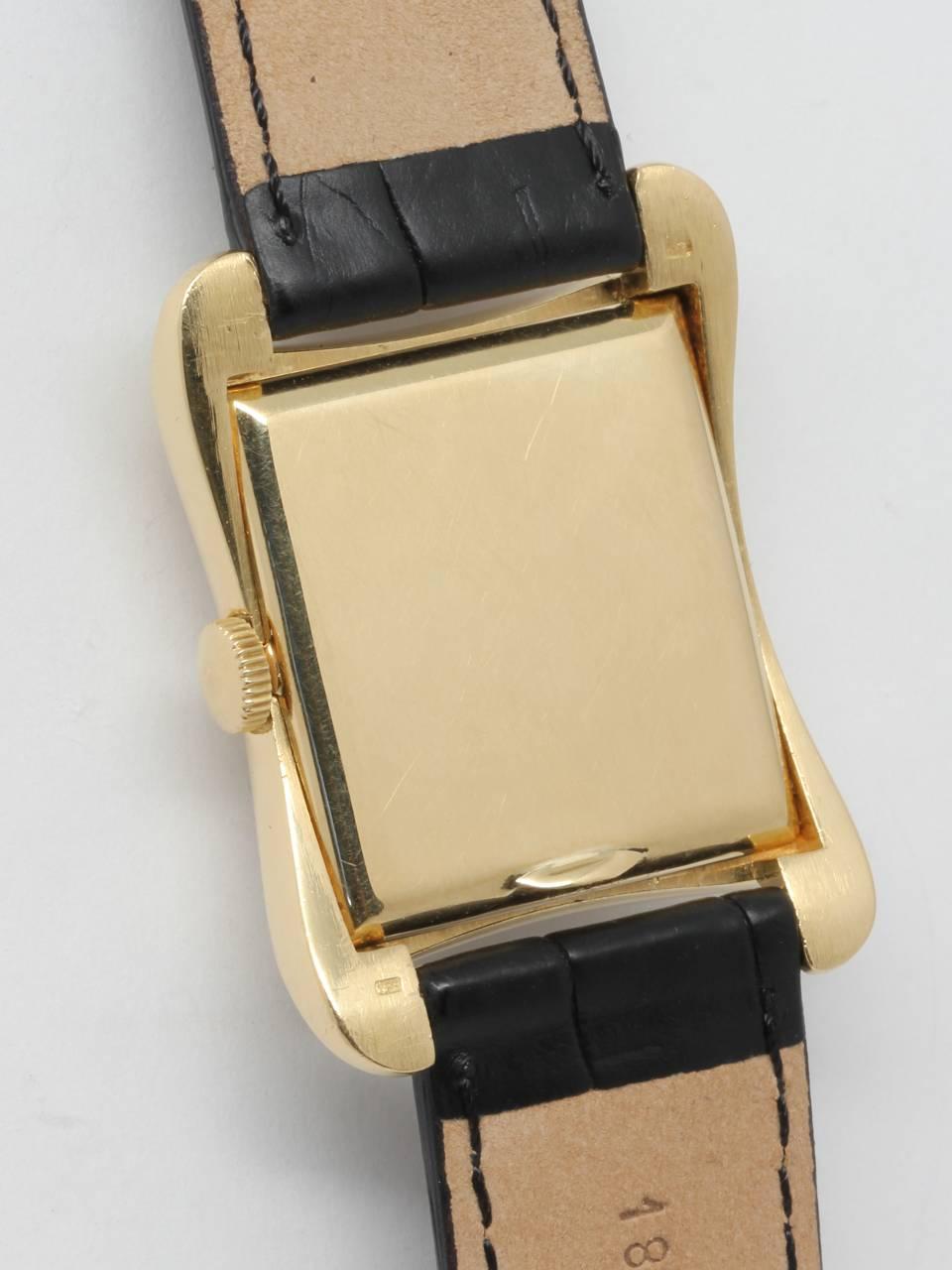 Men's Vacheron & Constantin Yellow Gold Dress Wristwatch, circa 1950s For Sale