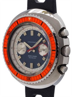 Schweizer Edelstahl-Chronographe Handaufzug-Armbanduhr, ca. 1960er Jahre