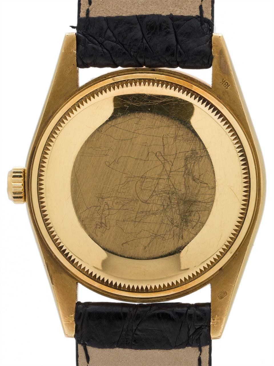 Men's Rolex Yellow Gold Oyster Perpetual self winding Wristwatch, circa 1988