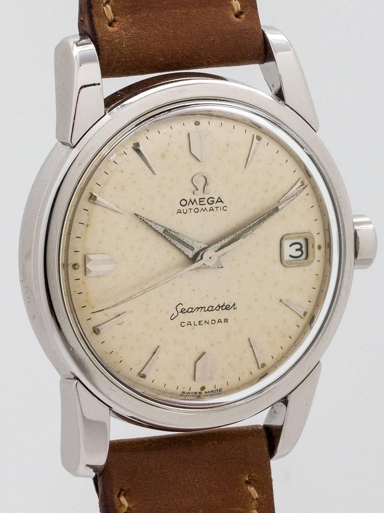 Omega Seamaster Calendar Vintage : Omega stainless steel seamaster calendar automatic Omega Seamaster Calendar Vintage : Omega stainless steel seamaster calendar automatic