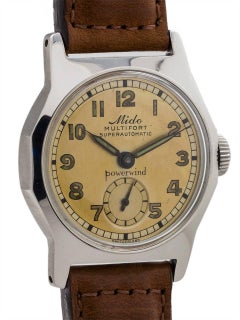 Mido Stainless Steel Multifort Midsize Automatic Wristwatch, circa 1950s