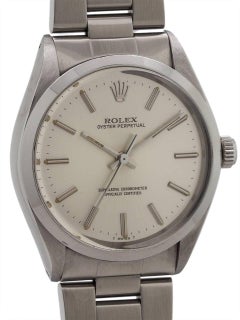 Rolex Stainless Steel Oyster Perpetual self winding wristwatch, circa 1985