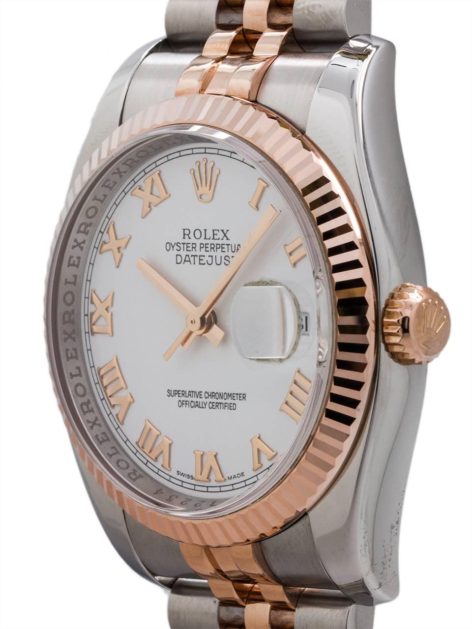 Rolex Pink Gold Stainless Steel Datejust Ref 116231, circa 2005 In Excellent Condition In West Hollywood, CA