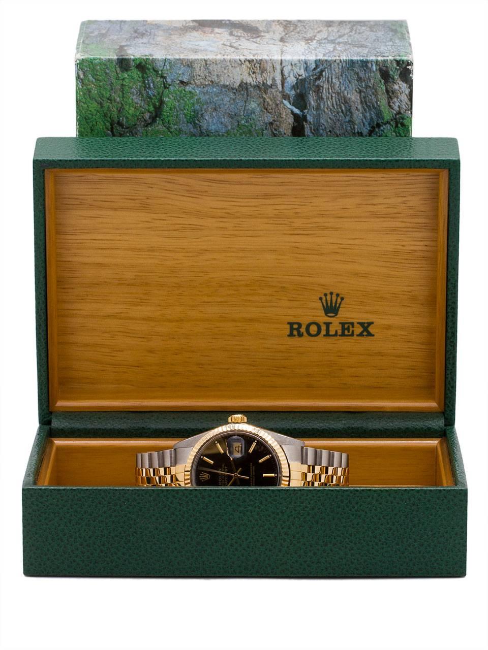 Rolex yellow gold stainless steel Datejust self winding wristwatch, circa 1986  1