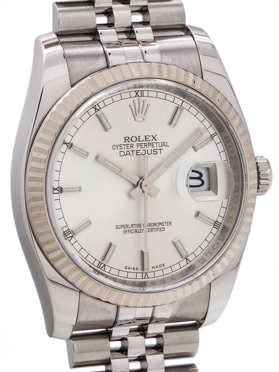 Rolex Stainless Steel Datejust self winding Wristwatch Ref 116234, circa 2010 In Excellent Condition In West Hollywood, CA