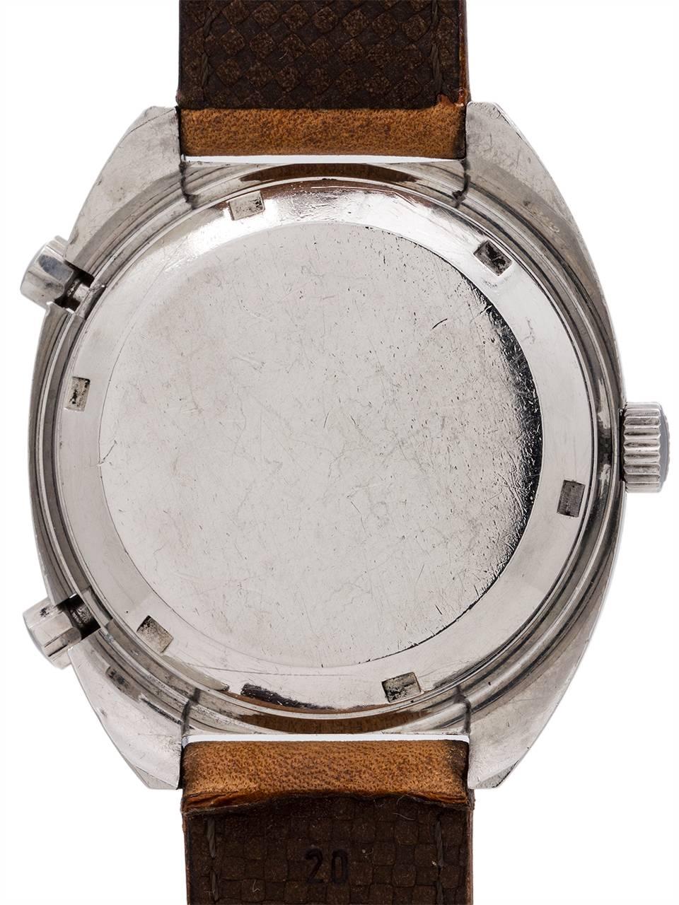 Men's Heuer Stainless Steel Autavia “Viceroy” automatic Wristwatch, circa 1970s