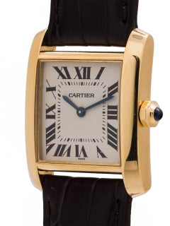 Cartier Yellow Gold Tank Francaise Midsize Quartz Wristwatch, circa 2010