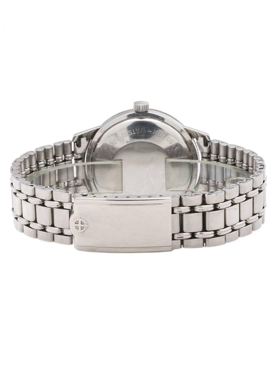 Men's Zodiac Stainless Steel Aerospace GMT Bracelet self winding wristwatch, c1960s For Sale