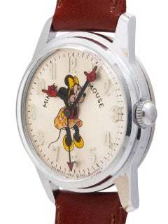 Helbros Minnie Mouse Manual Wind Wristwatch, circa 1970s