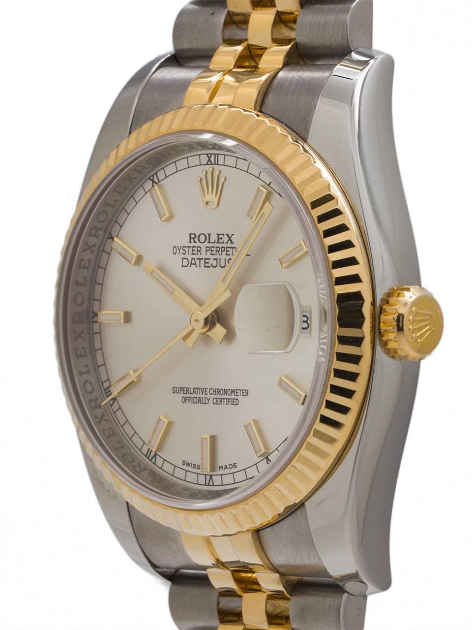 Rolex Yellow Gold Stainless Steel Datejust Wristwatch Ref 116233, circa 2010 In Excellent Condition In West Hollywood, CA