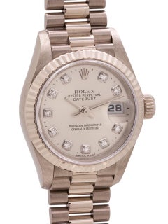 New Old Stock Lady Rolex President Ref 79179 18 Karat White Gold, circa 1999