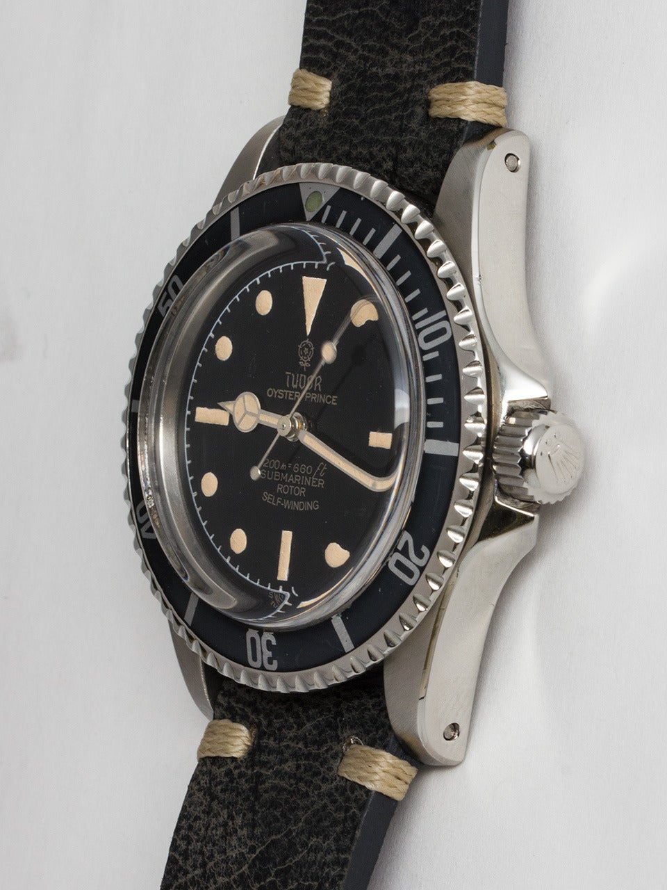 Tudor Stainless Steel Submariner Wristwatch Ref 7928 In Good Condition In West Hollywood, CA