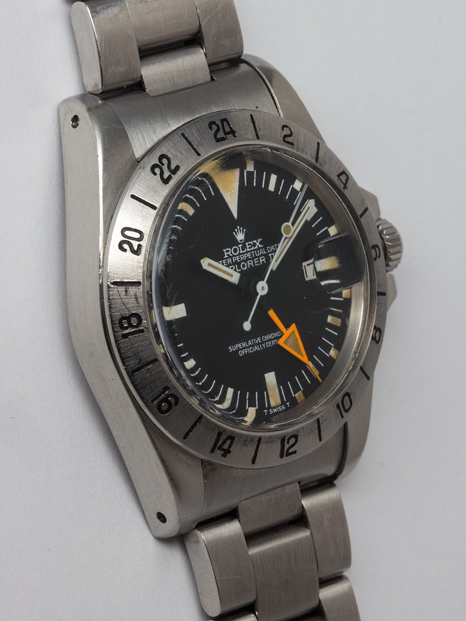 Rolex Stainless Steel Explorer II Wristwatch ref 1655 serial #5.4 million circa 1978. So called 