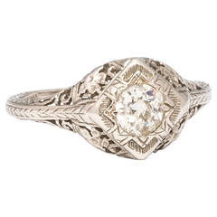 1920s Diamond Platinum Engagement Ring