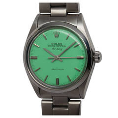 Rolex Stainless Steel Custom Dial Airking Wristwatch Ref 5500