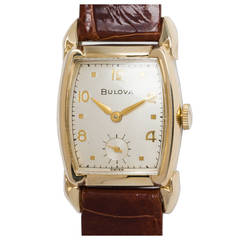 Vintage Bulova Yellow Gold Filled Dress Wristwatch