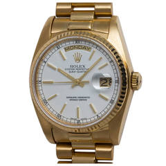 Rolex Yellow Gold Day Date President Wristwatch Ref 18038