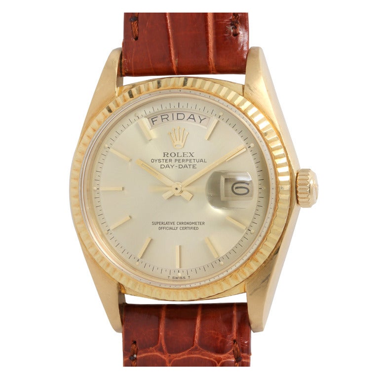 Rolex Yellow Gold Day-Date Wristwatch circa 1975