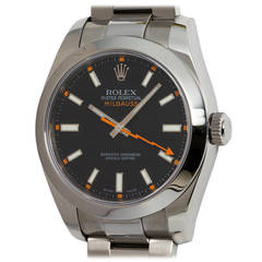 Rolex Stainless Steel Milgauss Chronometer Wristwatch Ref 116400